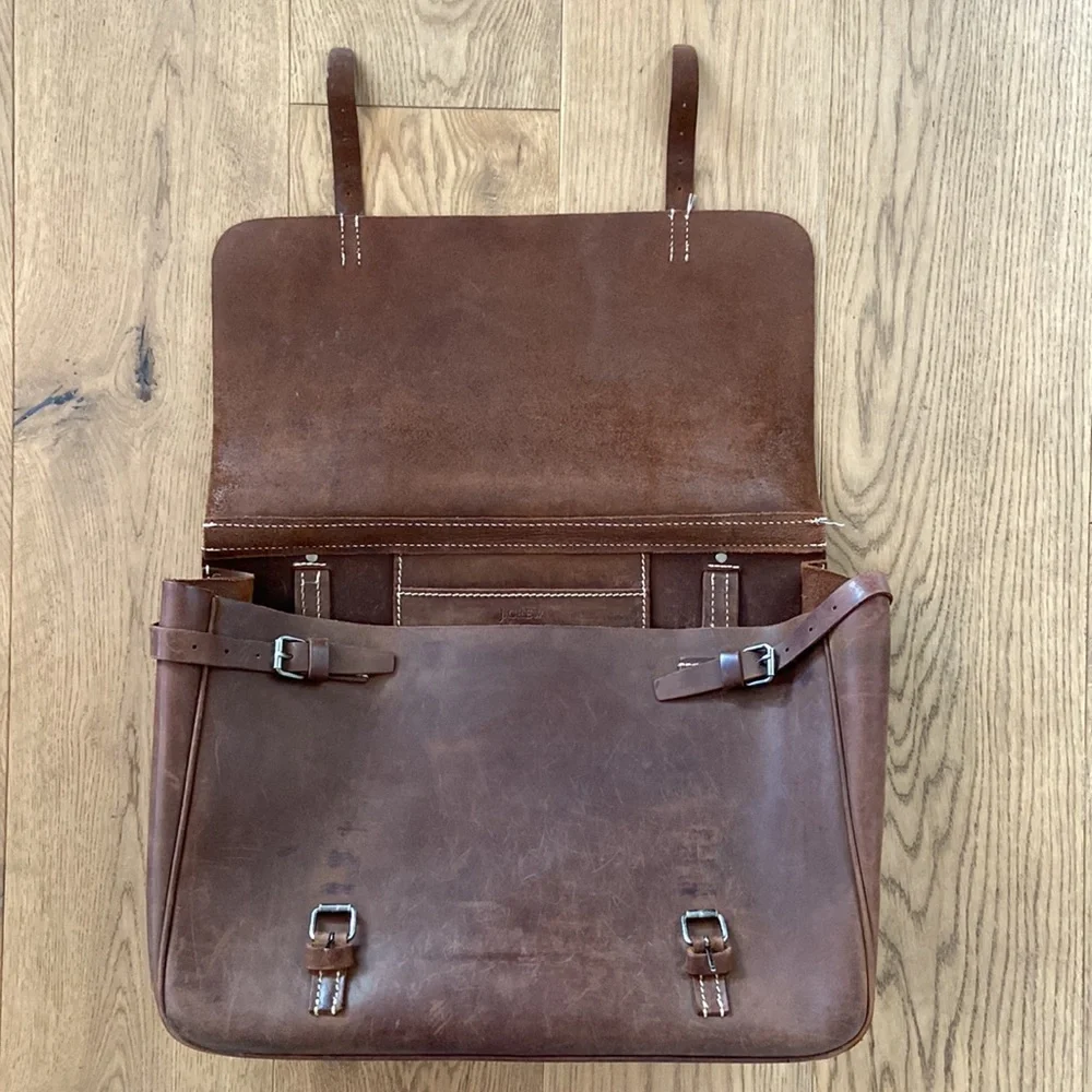 J. Crew Leather Messenger Bag